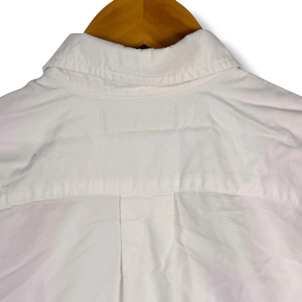 Ralph Lauren Button Down Kids White Oxford Cotton Classic Prep Shirt Long Sleeve